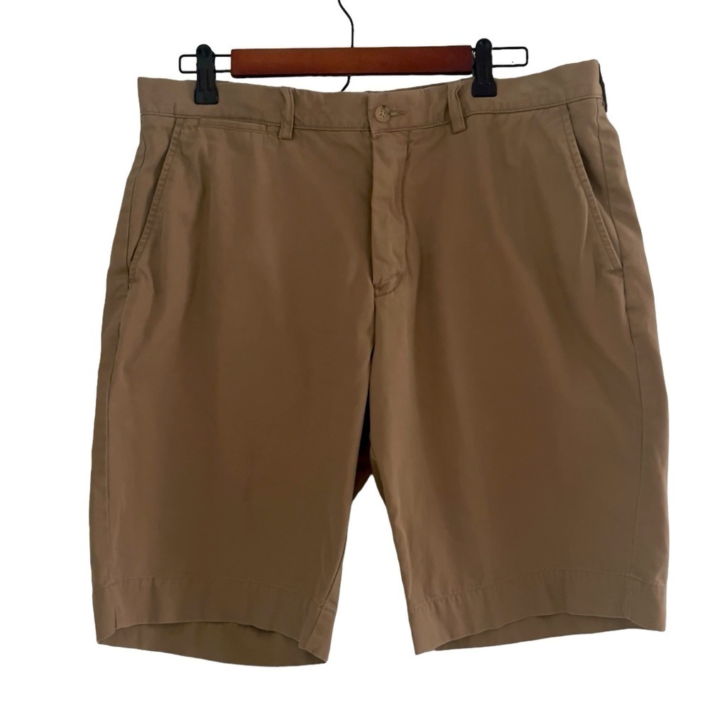 Polo Ralph Lauren Logo Prepster Golf Chino Shorts Tan 36 Cotton Preppy Classic